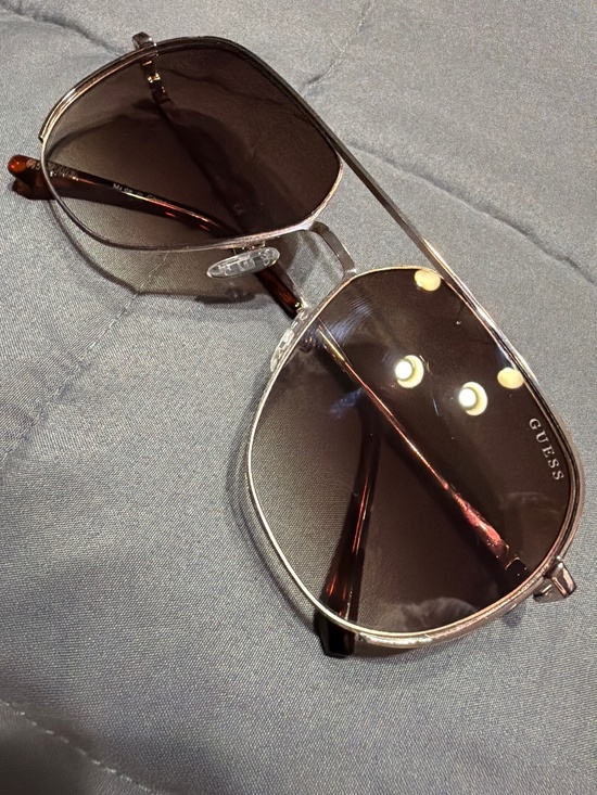 Guess silver double bridge rose gradient sunglasses